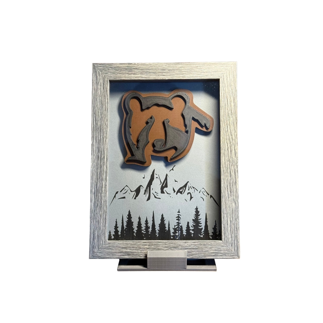 Mountain Bear Shadowbox