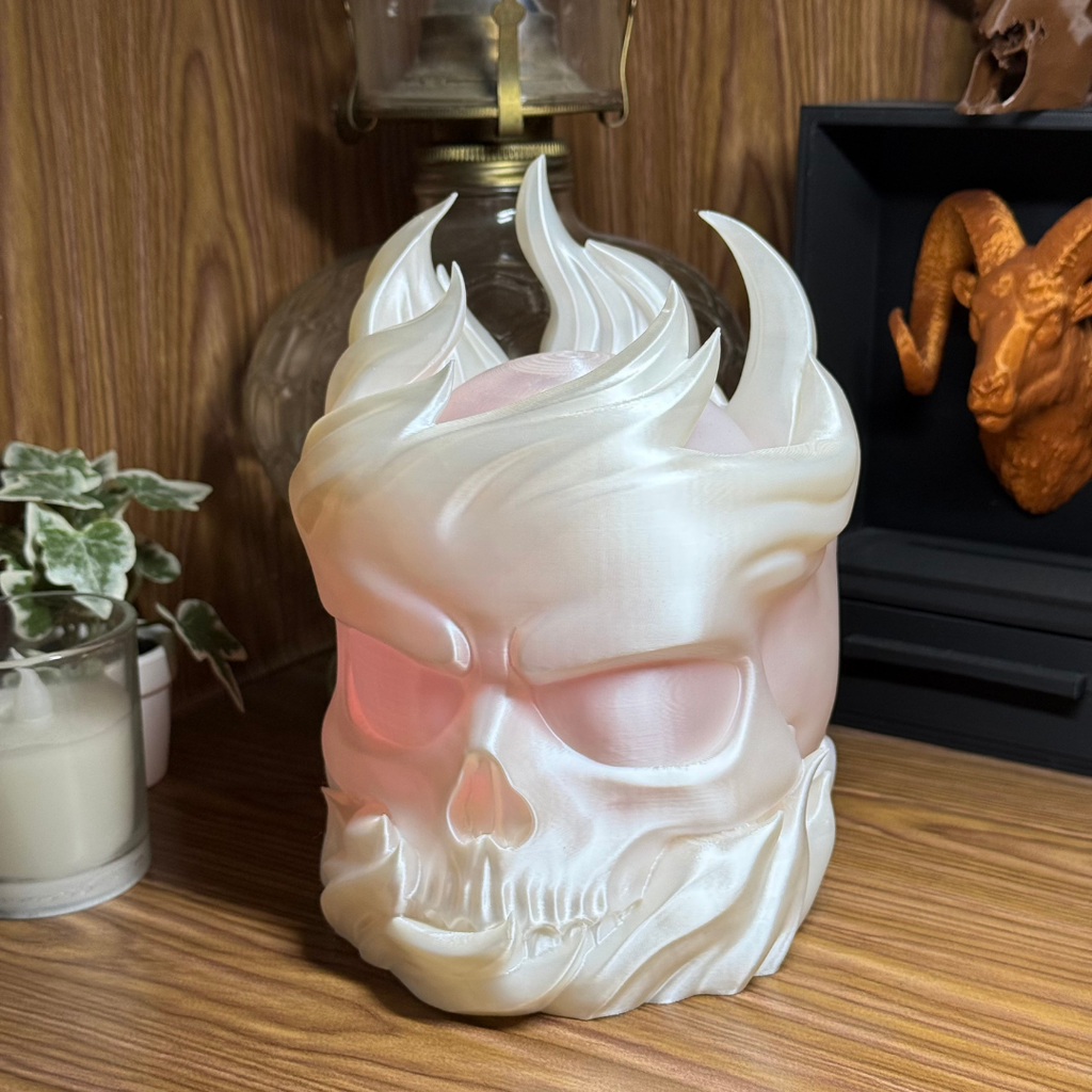 White Skull Sphere Lamp