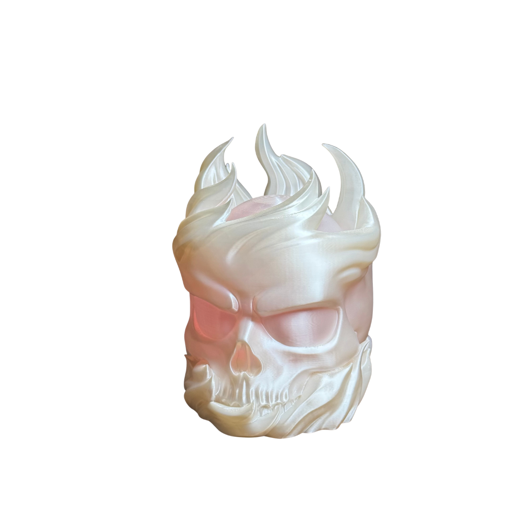 White Skull Sphere Lamp