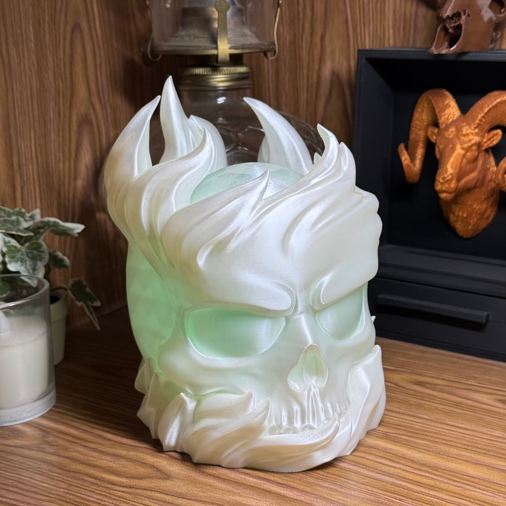 White Skull Sphere Lamp