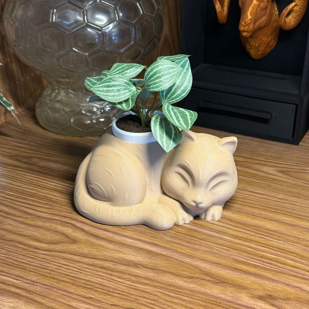 Sleeping Cat Planter