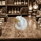 The White Cat Sphere Lamp