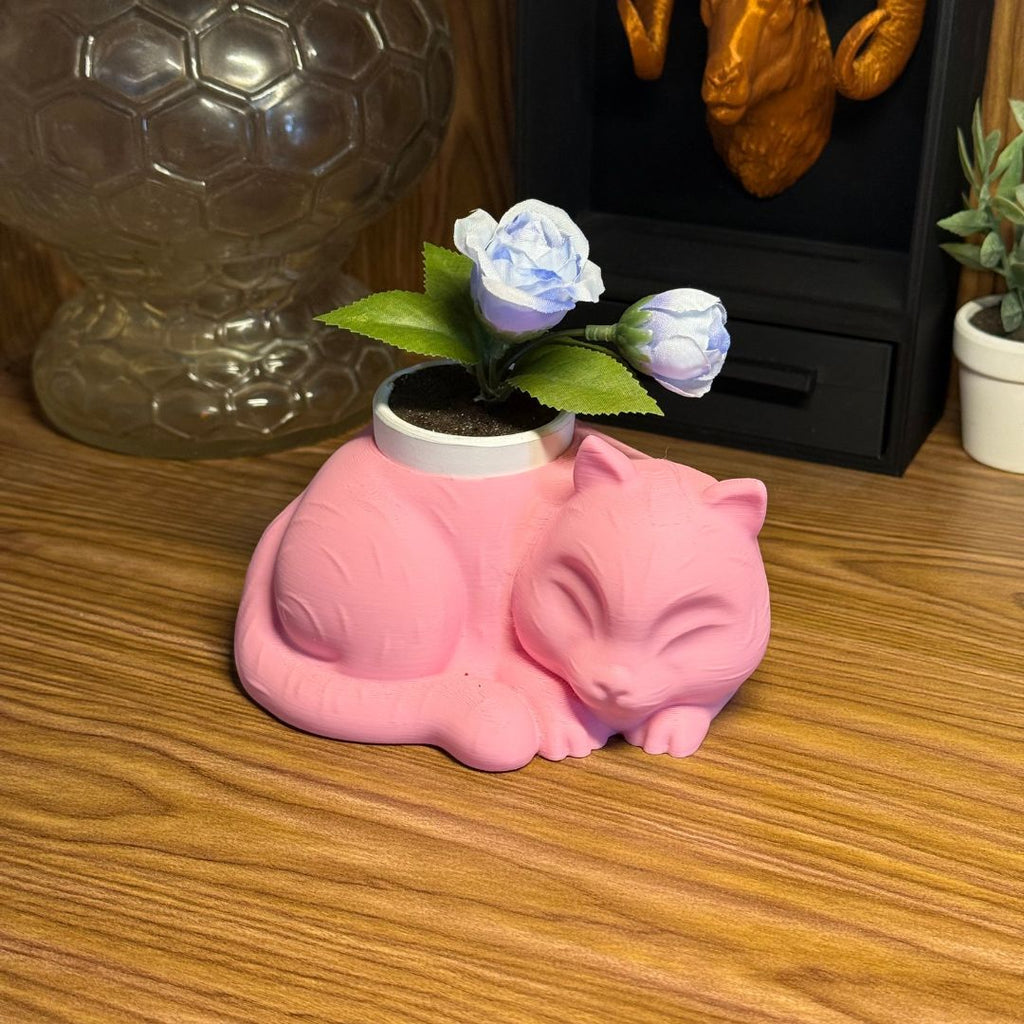 Sleeping Cat Planter