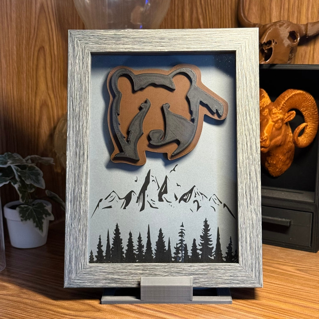 Mountain Bear Shadowbox