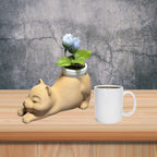 Stretching Cat Planter